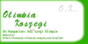 olimpia koszegi business card